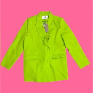 Meshki Lime Green. Oversized blazer